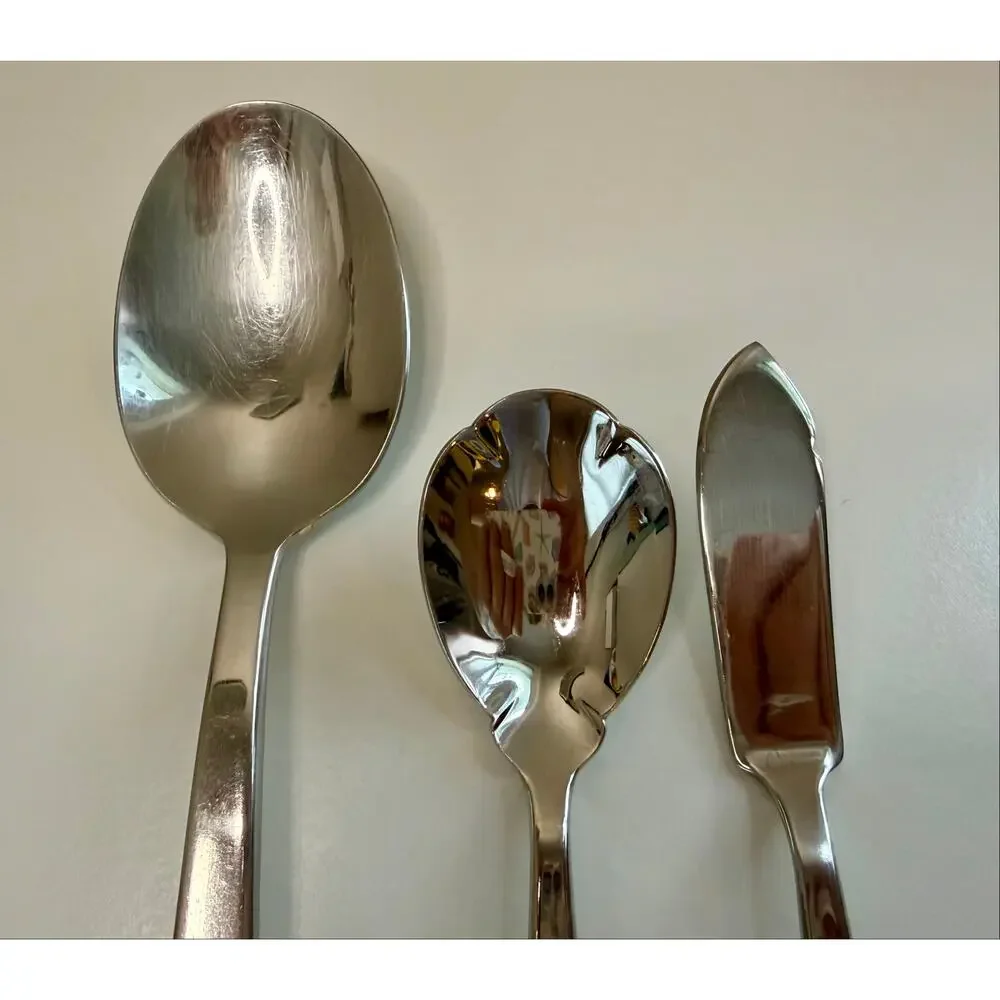 Oneida Cozumel 18/10 Serving Spoon Sugar Spoon Butter Knife 3 Pc Set